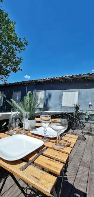 #New#Terrasse Sud Ouest#Pied De La Cite #1 Apartment Carcassonne Bagian luar foto